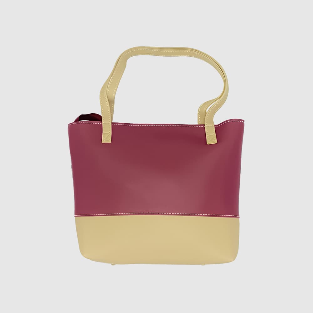 Doir Maroon & Gray Tote Bag