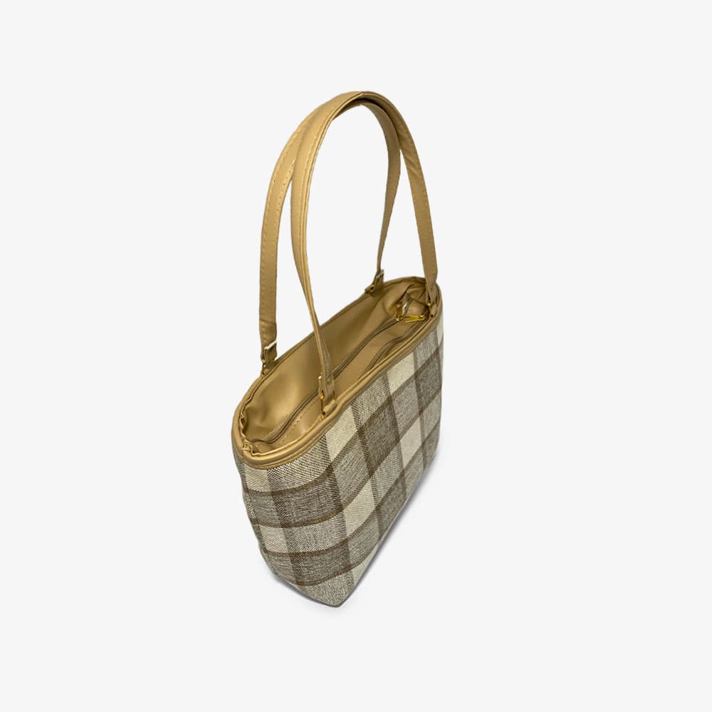 Check Pattern Gray Tote Bag