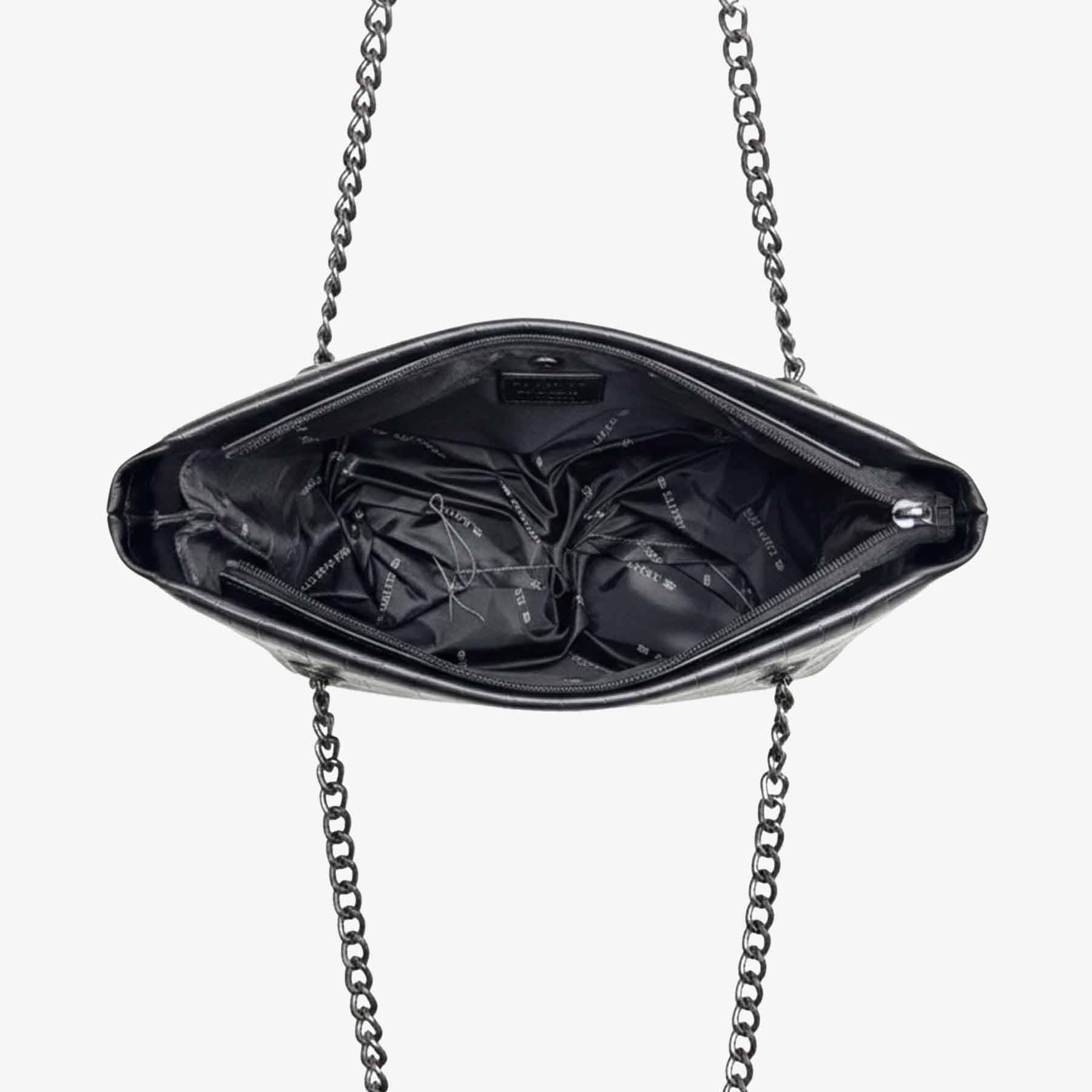 Premium Croco Leather Tote Bag Black