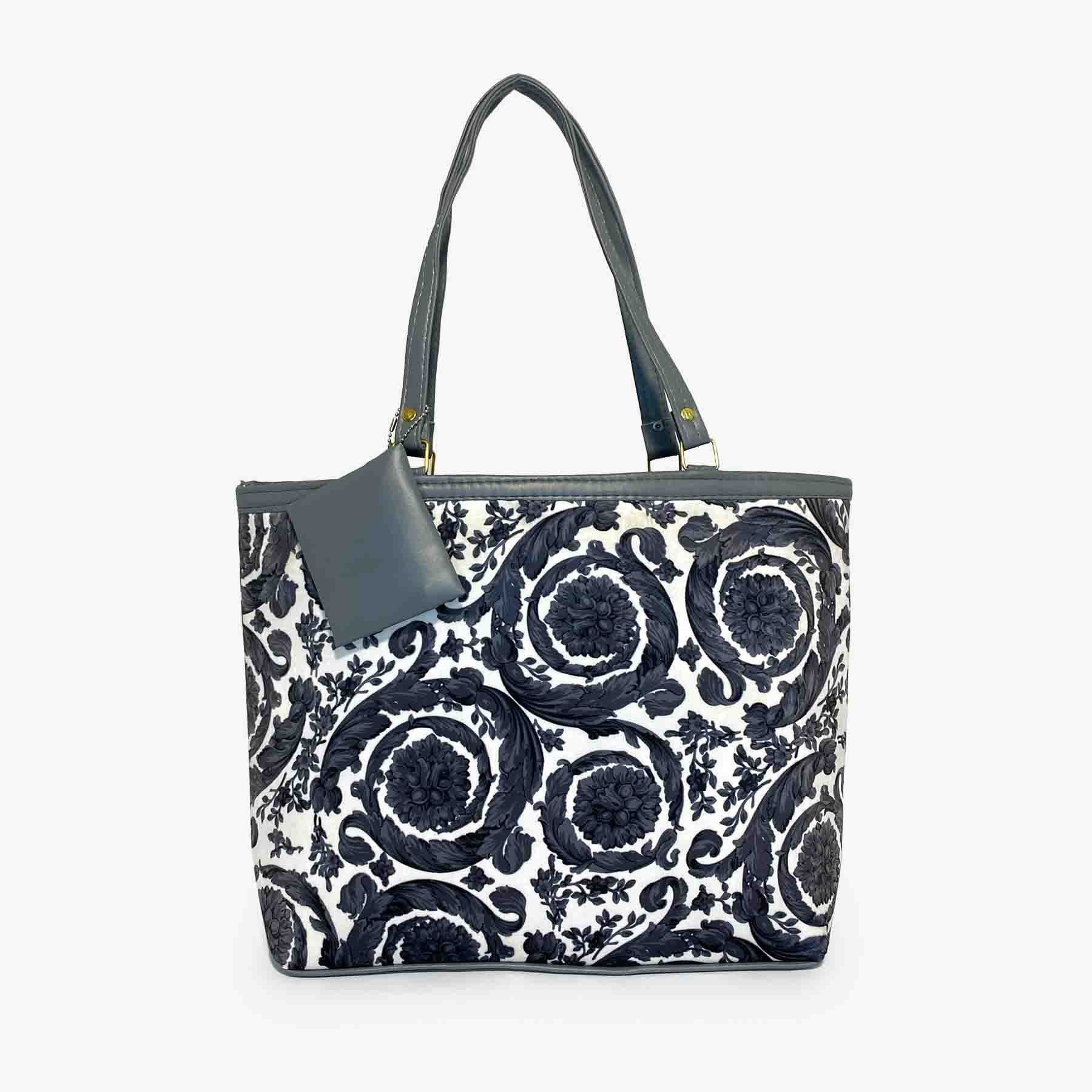 Zenve Digital Print Blue Tote Bag