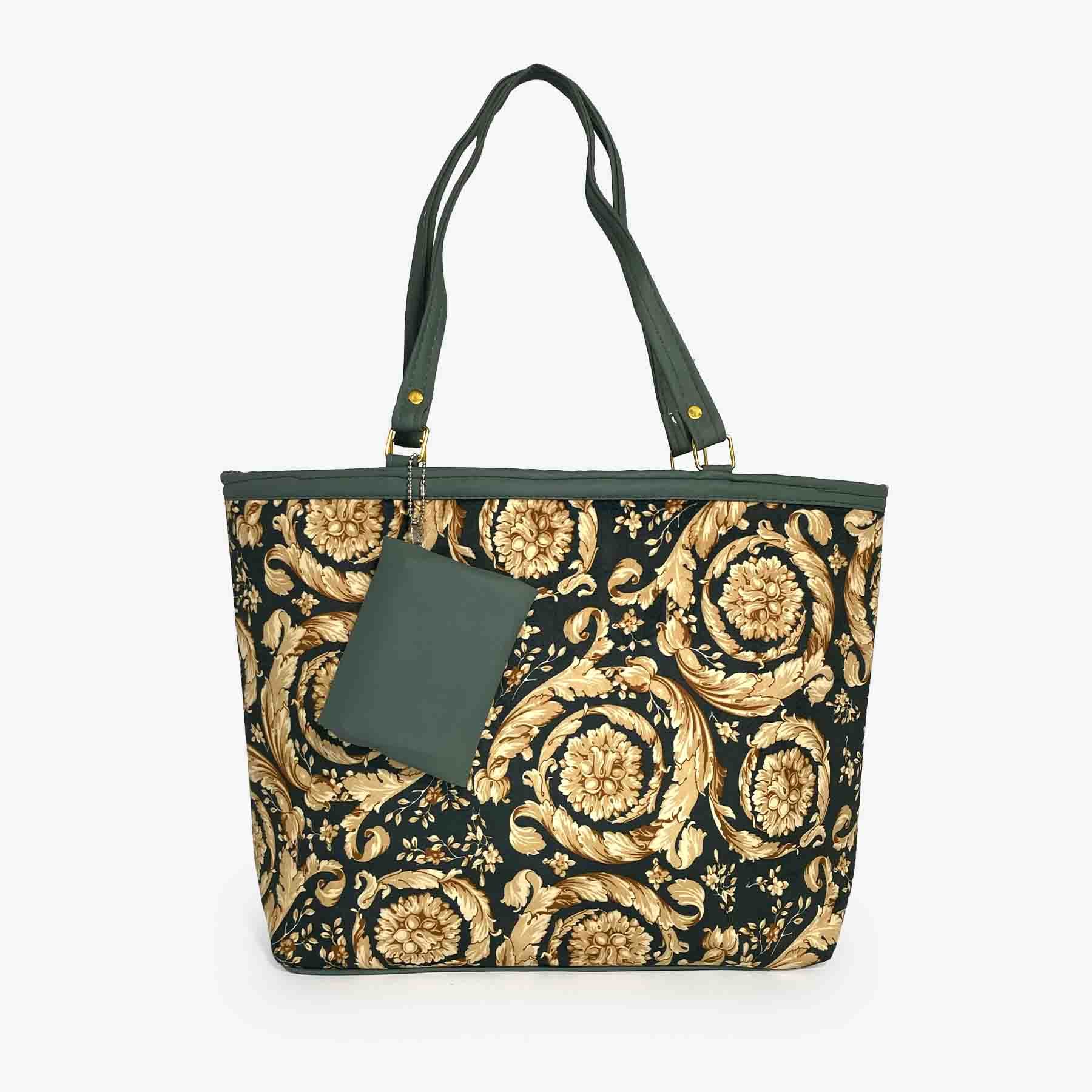 Zenve Digital Print Yellow Tote Bag