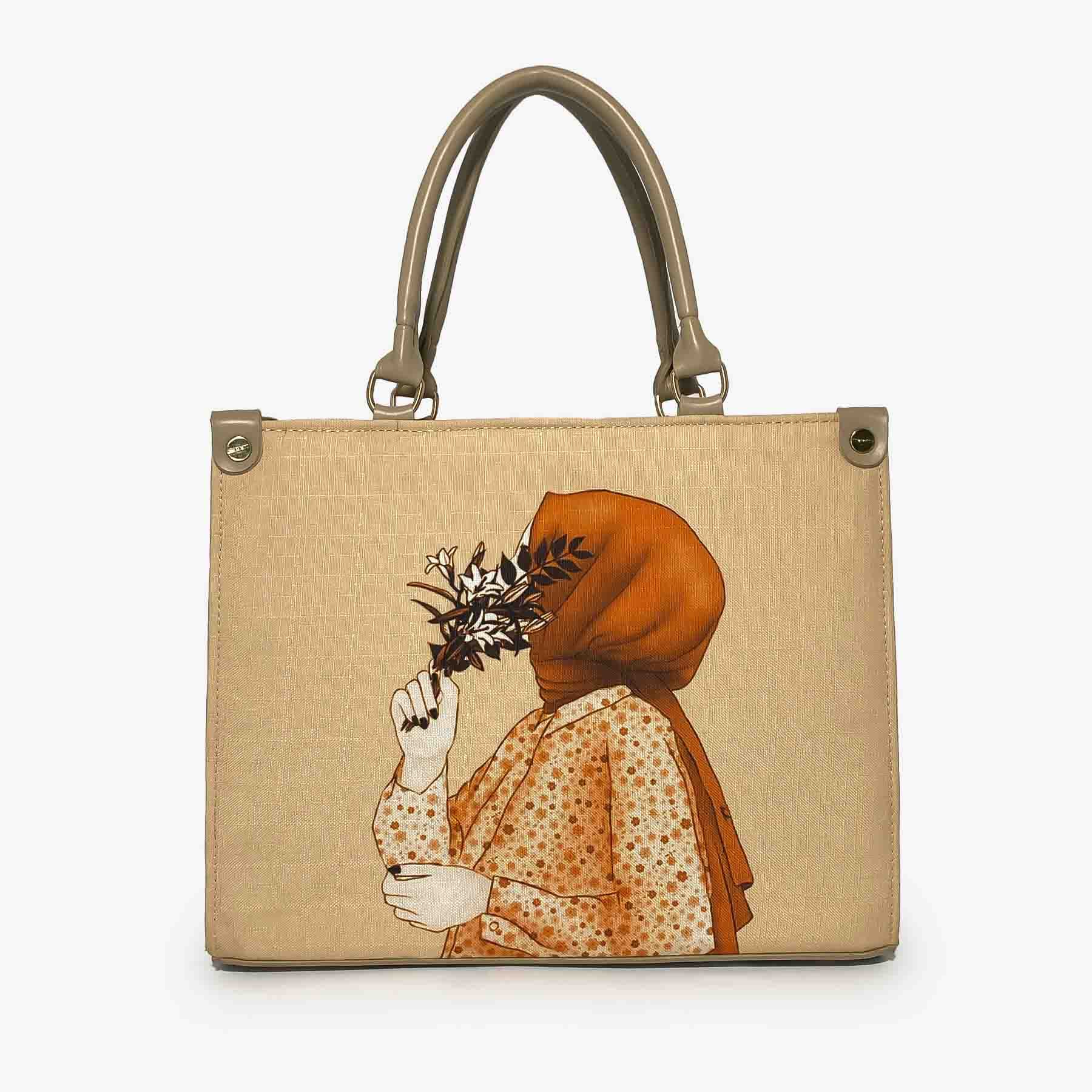 Zenve Beige Tote Bag