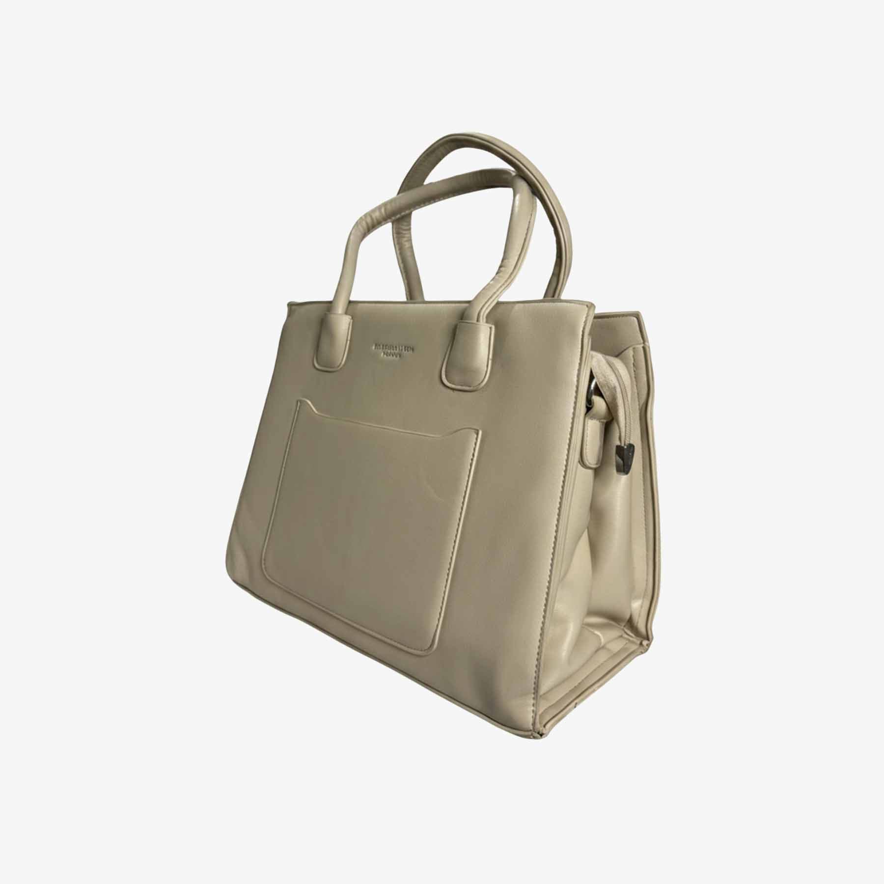 Zenve Imported Structured Bag Beige
