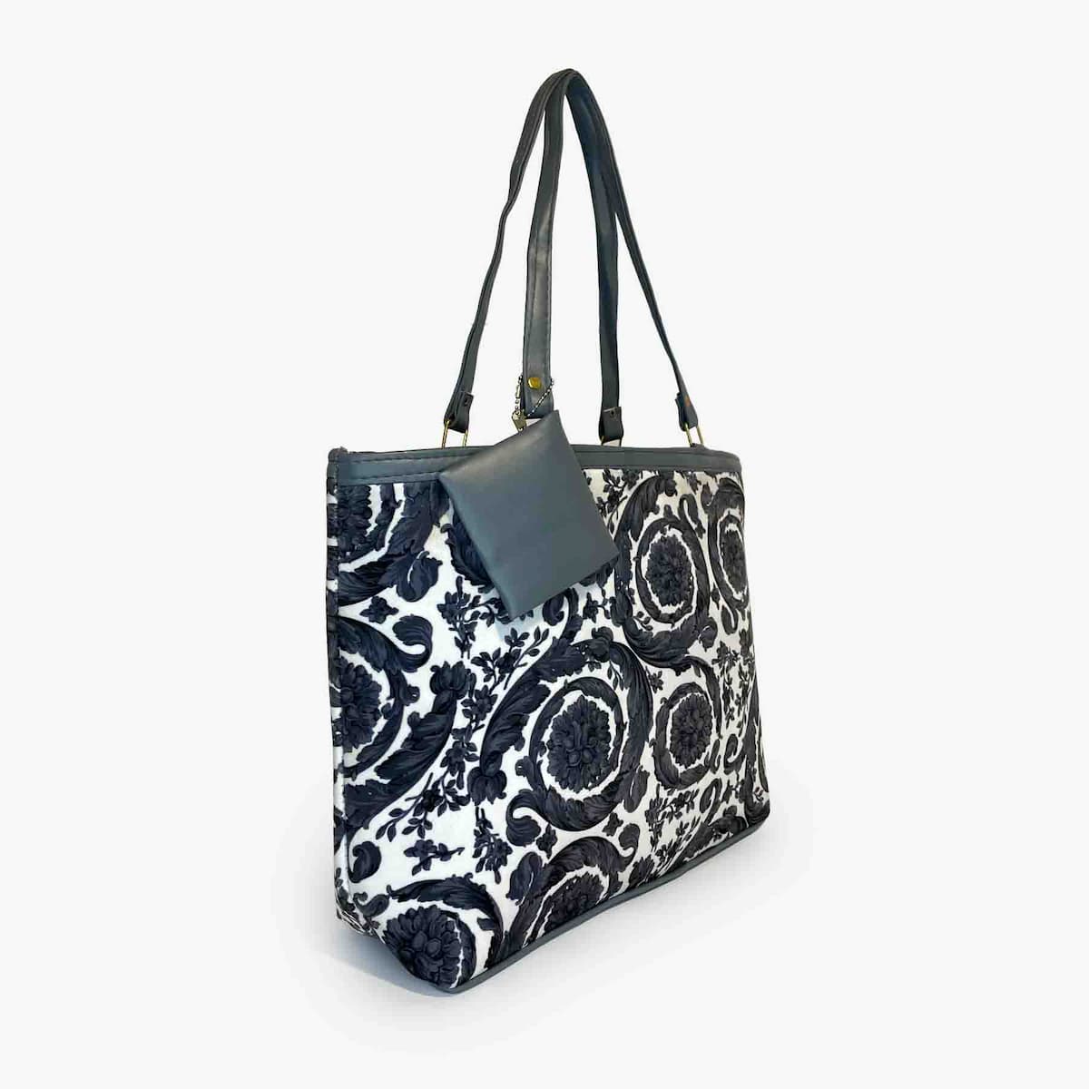 Zenve Digital Print Blue Tote Bag