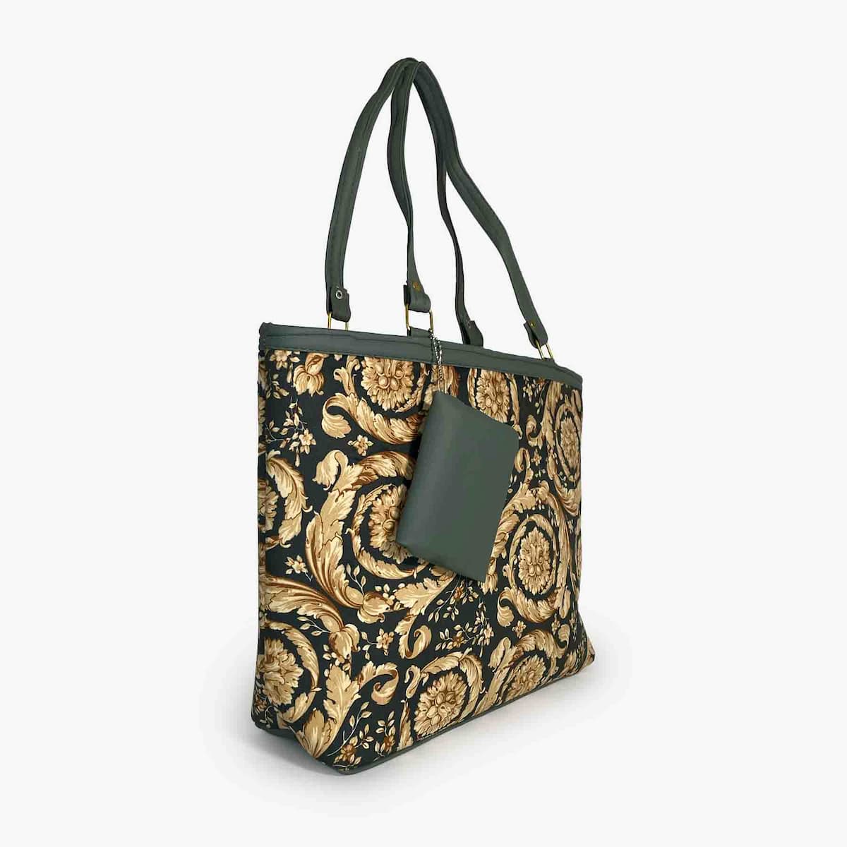 Zenve Digital Print Yellow Tote Bag